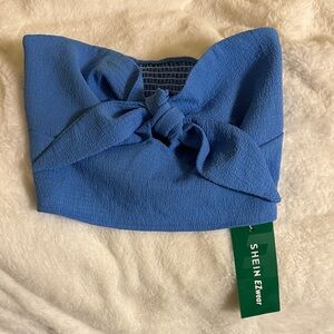 SHEIN Vibrant Blue Knot Bandeau